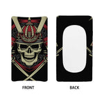Samurai Warrior Skull Print Changing Pad Cover