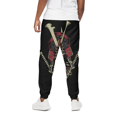 Samurai Warrior Skull Print Cotton Pants
