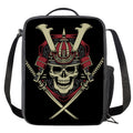 Samurai Warrior Skull Print Crossbody Lunch Bag