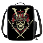Samurai Warrior Skull Print Crossbody Lunch Bag
