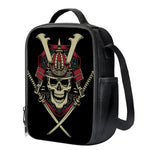 Samurai Warrior Skull Print Crossbody Lunch Bag
