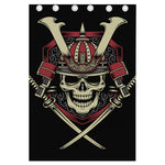 Samurai Warrior Skull Print Curtain