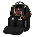 Samurai Warrior Skull Print Diaper Bag