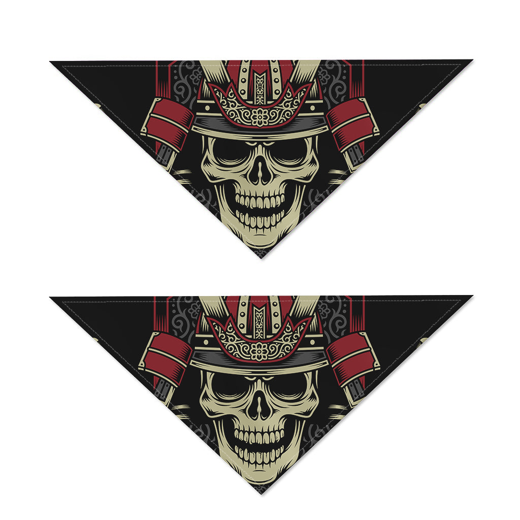 Samurai Warrior Skull Print Dog Bandana