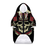 Samurai Warrior Skull Print Dog Zip Up Hoodie