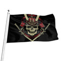 Samurai Warrior Skull Print Flag