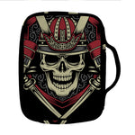 Samurai Warrior Skull Print Front Pocket Bible Bag