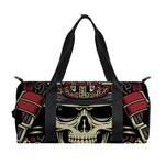 Samurai Warrior Skull Print Gym Bag