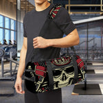 Samurai Warrior Skull Print Gym Bag