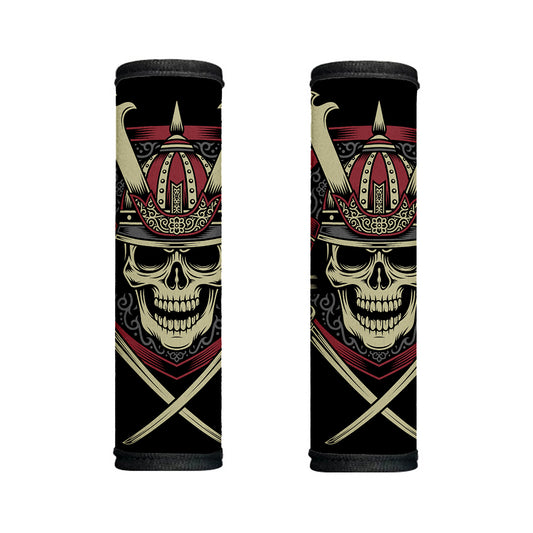 Samurai Warrior Skull Print Handle Covers