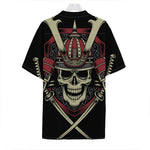 Samurai Warrior Skull Print Hawaiian Shirt