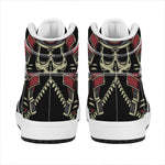 Samurai Warrior Skull Print High Top Leather Sneakers