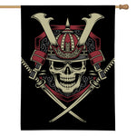 Samurai Warrior Skull Print House Flag