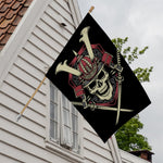 Samurai Warrior Skull Print House Flag