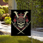 Samurai Warrior Skull Print House Flag