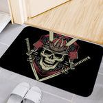Samurai Warrior Skull Print Indoor Door Mat