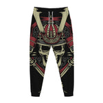 Samurai Warrior Skull Print Jogger Pants