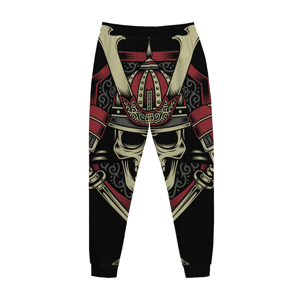 Samurai Warrior Skull Print Jogger Pants