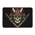 Samurai Warrior Skull Print Kitchen Mat