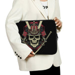 Samurai Warrior Skull Print Laptop Sleeve