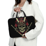Samurai Warrior Skull Print Laptop Sleeve With Handle