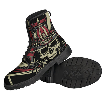 Samurai Warrior Skull Print Backpack