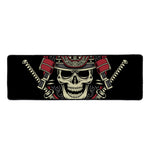 Samurai Warrior Skull Print Long Kitchen Mat