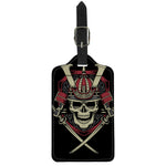 Samurai Warrior Skull Print Luggage Tag