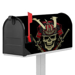 Samurai Warrior Skull Print Mailbox Cover