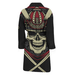 Samurai Warrior Skull Print Men's Bathrobe