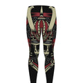 Samurai Warrior Skull Print Men's Leggings