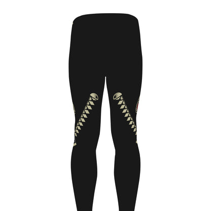 Samurai Warrior Skull Print Men's leggings