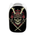 Samurai Warrior Skull Print Mesh Laundry Hamper
