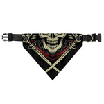 Samurai Warrior Skull Print Over The Collar Dog Bandana