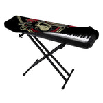 Samurai Warrior Skull Print Piano Keyboard Cover