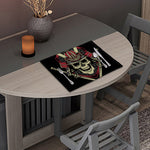 Samurai Warrior Skull Print Placemat