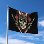 Samurai Warrior Skull Print Polyester Flag