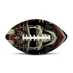 Samurai Warrior Skull Print Rugby Ball