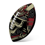 Samurai Warrior Skull Print Rugby Ball