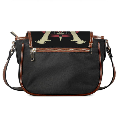 Samurai Warrior Skull Print Saddle Bag