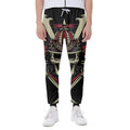 Samurai Warrior Skull Print Joggers