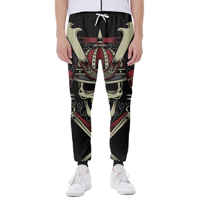 Samurai Warrior Skull Print Scuba Joggers