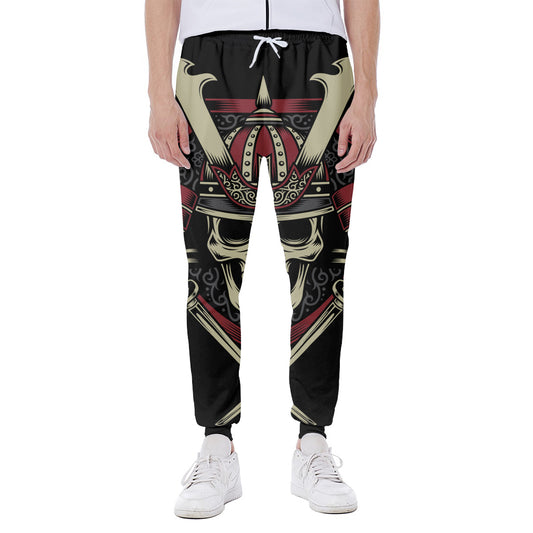 Samurai Warrior Skull Print Scuba Joggers