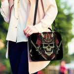 Samurai Warrior Skull Print Shoulder Strap Bible Bag