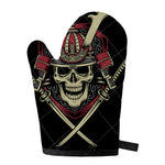 Samurai Warrior Skull Print Single Oven Mitt