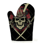 Samurai Warrior Skull Print Single Oven Mitt
