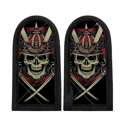 Samurai Warrior Skull Print Skillet Handle Cover