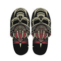 Samurai Warrior Skull Print Slippers