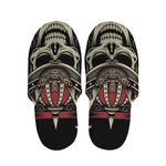 Samurai Warrior Skull Print Slippers