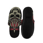 Samurai Warrior Skull Print Slippers